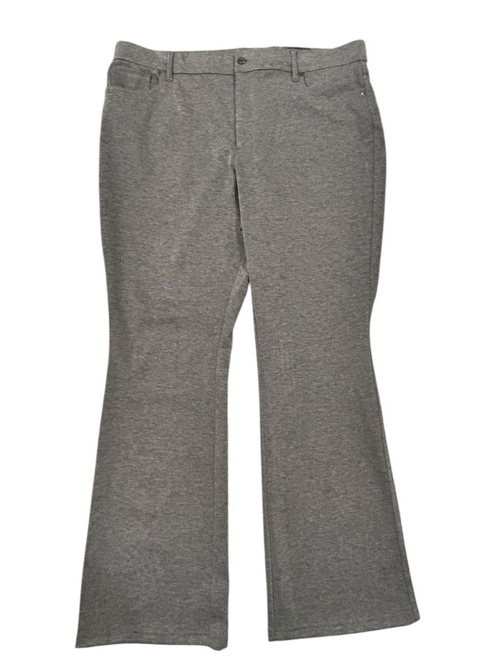 NEW Simply Vera Wang Effortless Ponte Pant Boot Cut Mid Rise Stretch Gray XXL